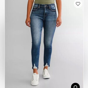 Buckle Black Fit No. 53 Skinny Ankle Chewed Raw Hem Medium Blue Distressed 28